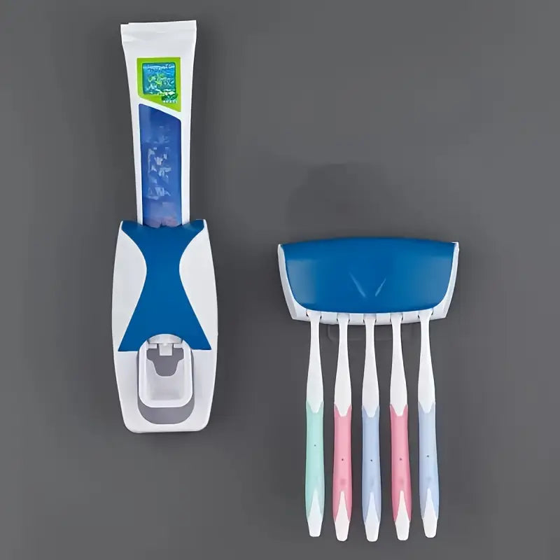 TOOTHPASTE DISPENSER WITH TOOTHBRUSH HOLDER