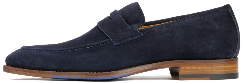 Hampton Penny Loafer – Navy Blue Suede