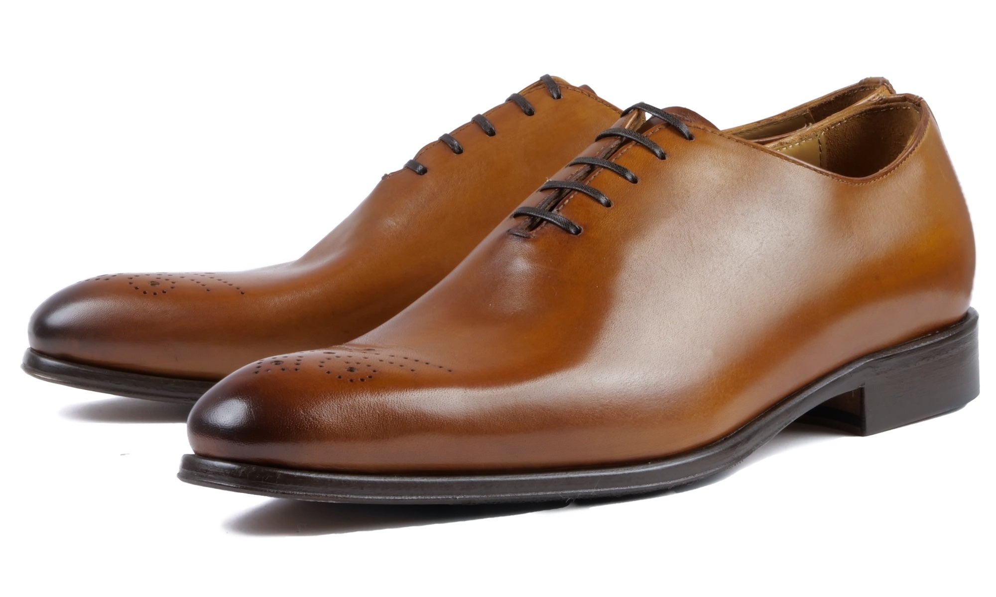 Ellington Wholecut Leather Shoes – Light Tan